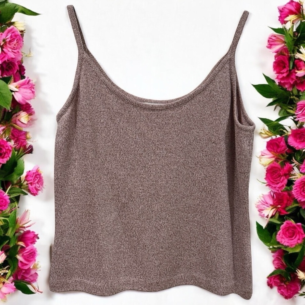Vintage Y2K St.‎ John Collection Pink Sparkle Babydoll Tank Party Size M